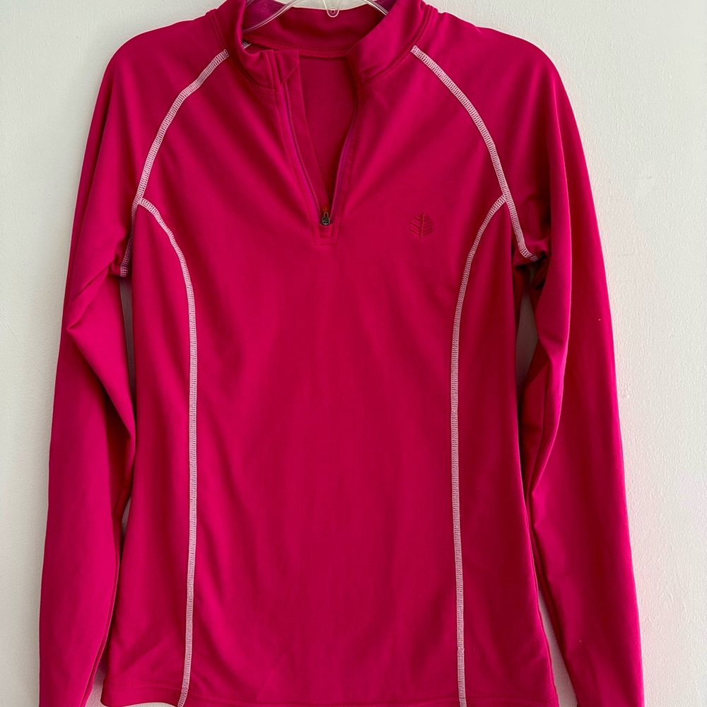 Coolibar Pink Fitted Long Sleeve Tee- Used, normal wear, no flaws/stains